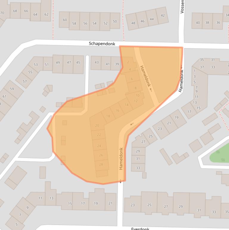Kaart van postcodegebied 4942CL.