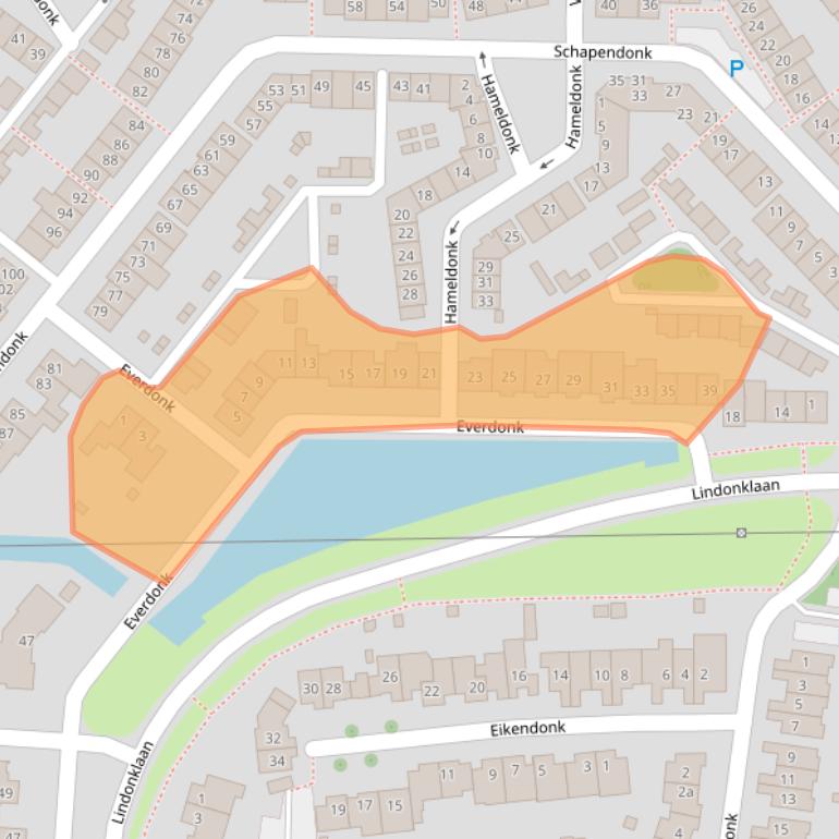 Kaart van postcodegebied 4942CM.