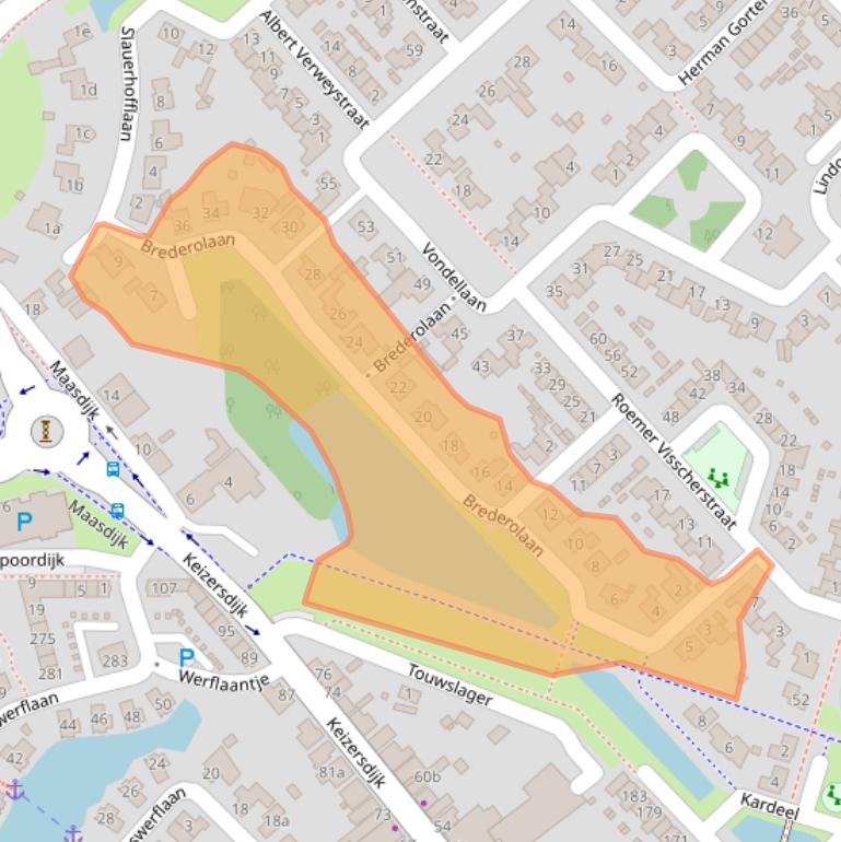 Kaart van postcodegebied 4942DC.