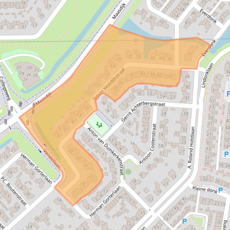 Kaart van postcodegebied 4942DM.