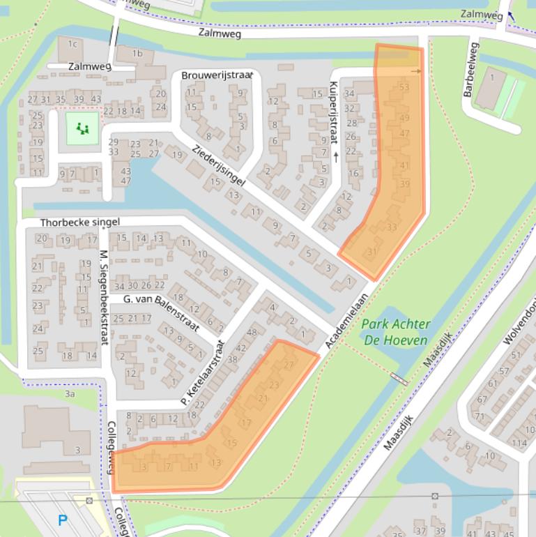 Kaart van postcodegebied 4942VA.