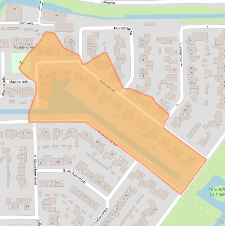 Kaart van postcodegebied 4942VK.