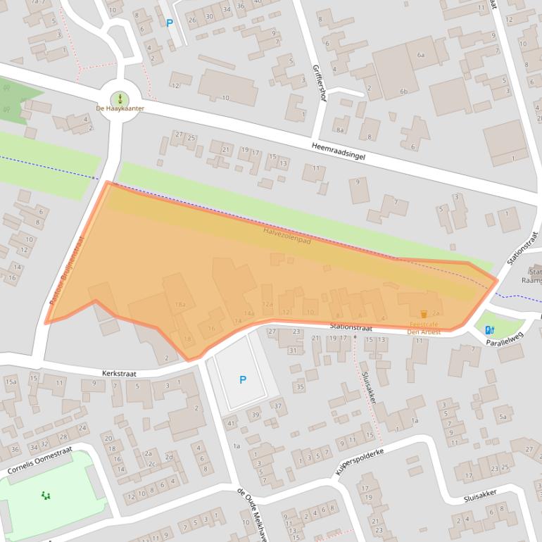Kaart van postcodegebied 4944AK.
