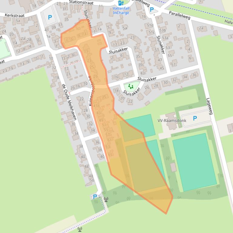 Kaart van postcodegebied 4944BZ.