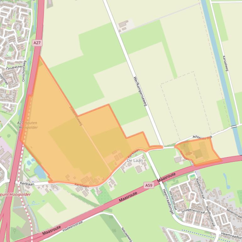 Kaart van postcodegebied 4944VB.