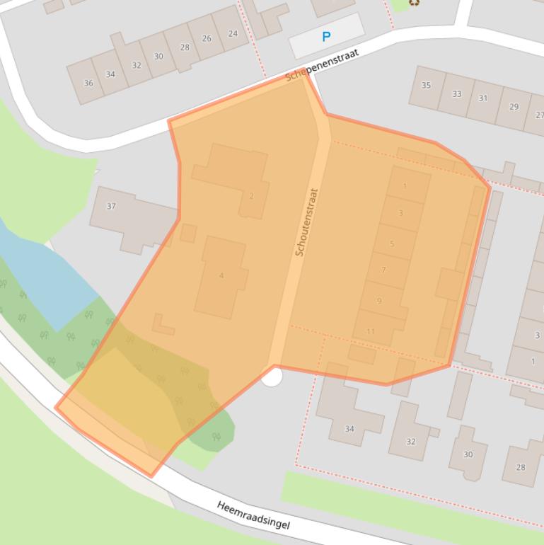 Kaart van postcodegebied 4944VS.