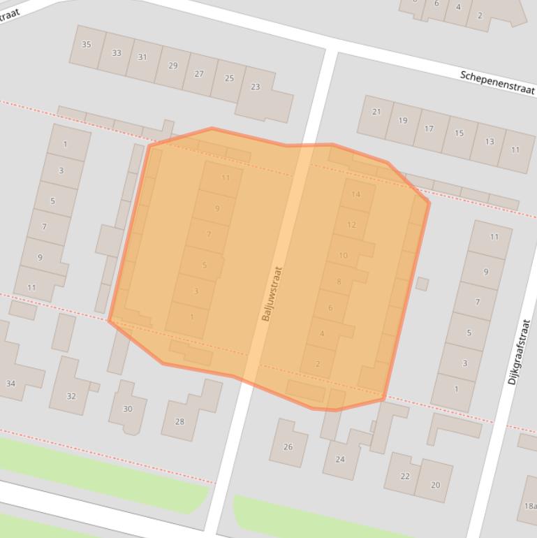 Kaart van postcodegebied 4944VT.