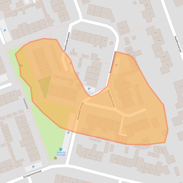 Kaart van postcodegebied 4944VZ.