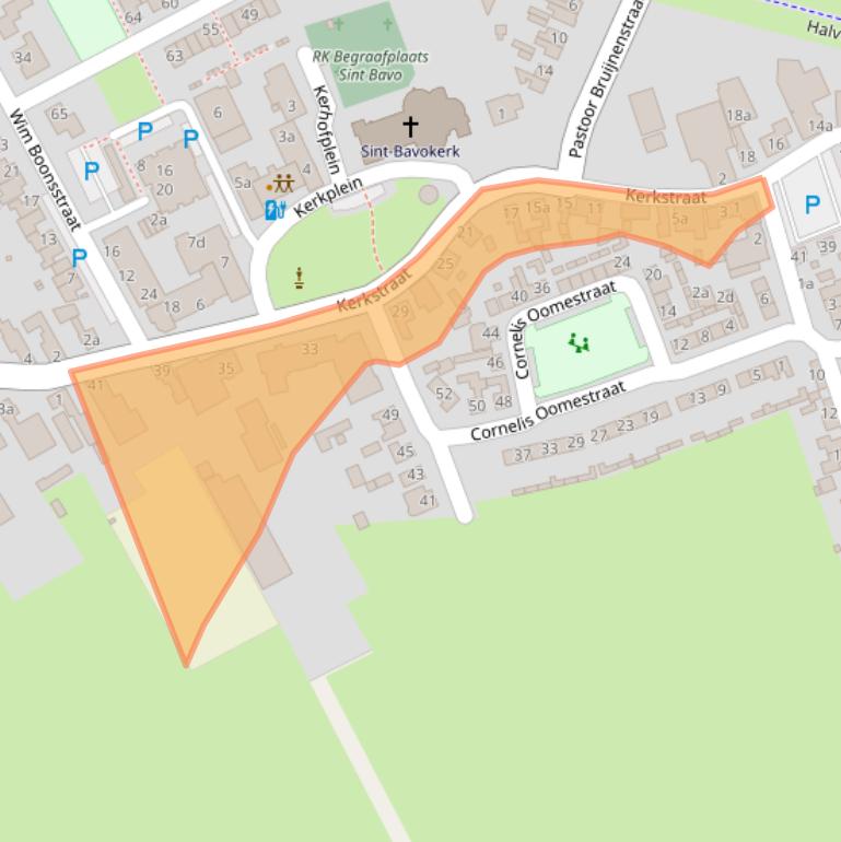 Kaart van postcodegebied 4944XB.