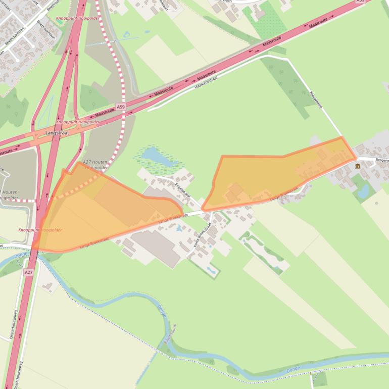 Kaart van postcodegebied 4944XJ.