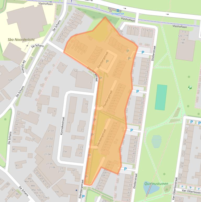 Kaart van postcodegebied 5011EB.