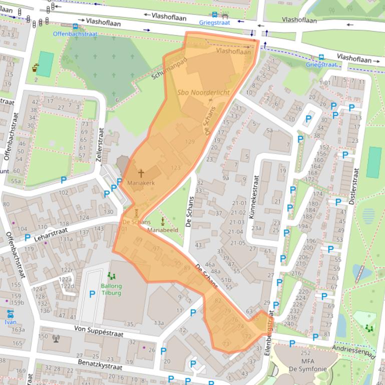 Kaart van postcodegebied 5011EN.