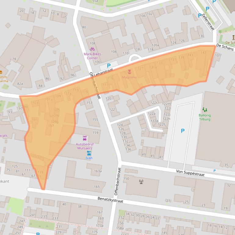 Kaart van postcodegebied 5011KB.