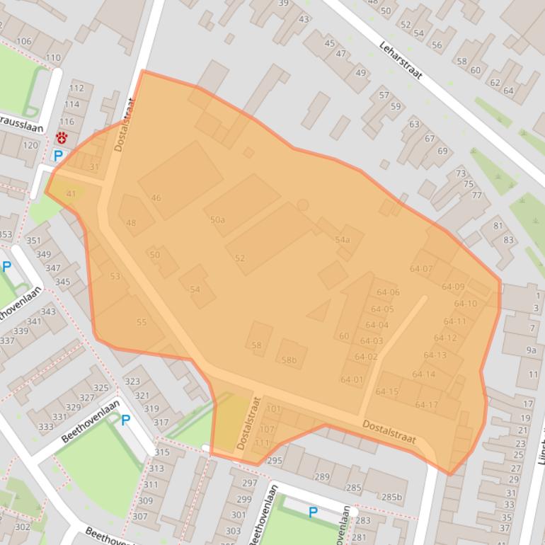Kaart van postcodegebied 5011LA.