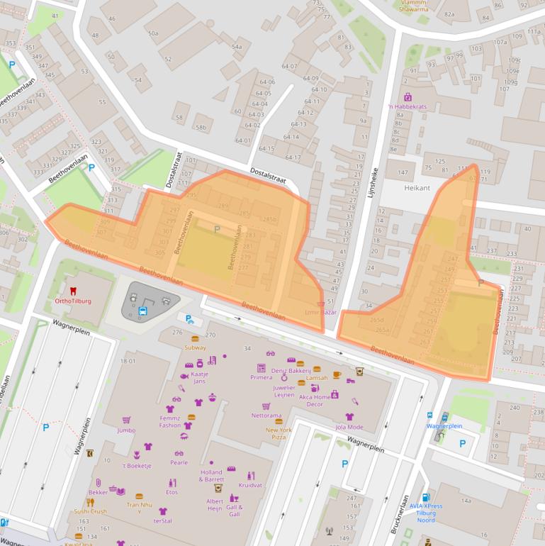 Kaart van postcodegebied 5011LH.