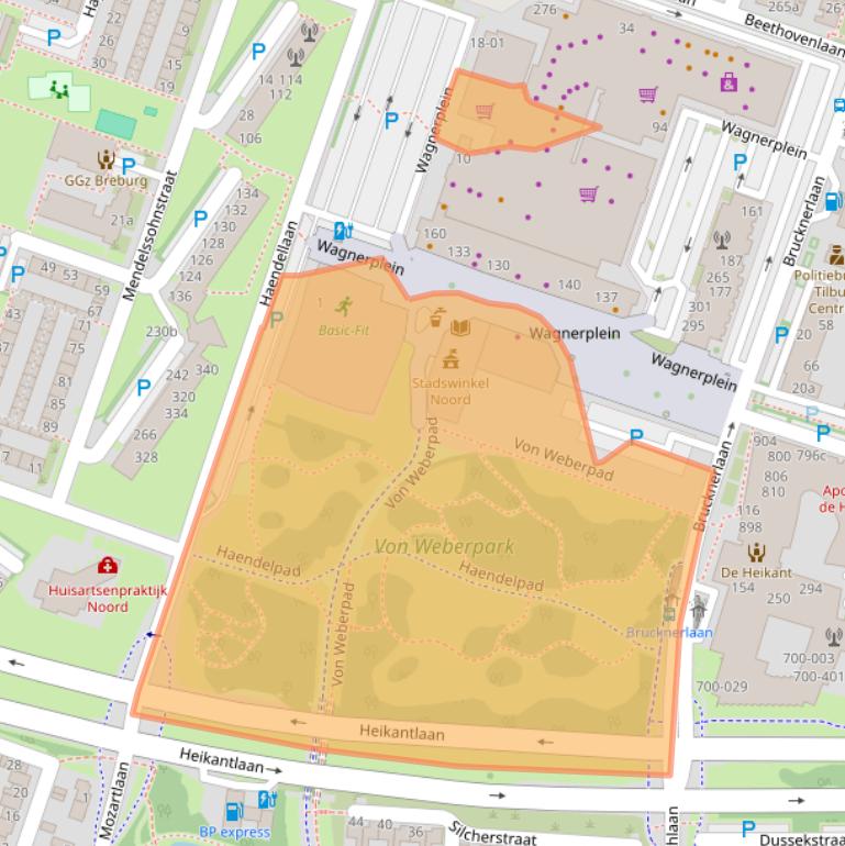 Kaart van postcodegebied 5011LP.