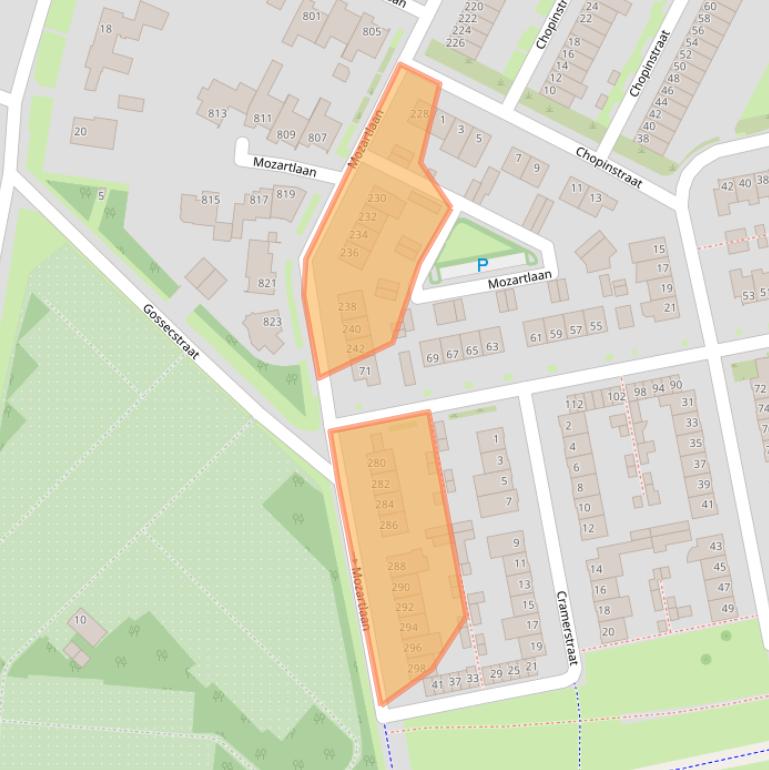 Kaart van postcodegebied 5011SW.