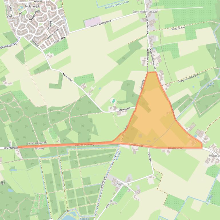 Kaart van postcodegebied 5011XJ.