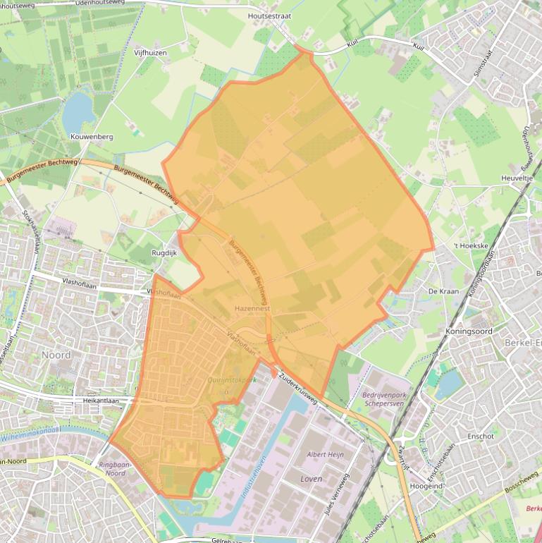 Kaart van postcodegebied 5012.