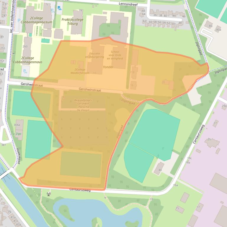 Kaart van postcodegebied 5012AR.