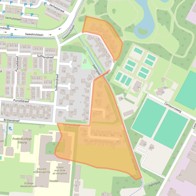 Kaart van postcodegebied 5012AT.