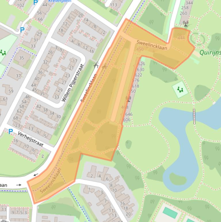 Kaart van postcodegebied 5012BE.