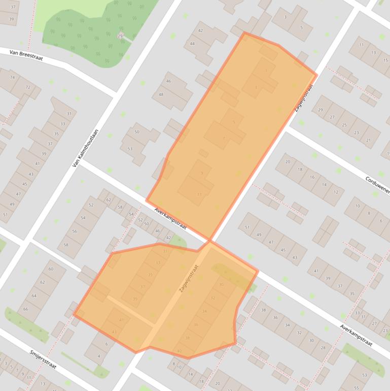 Kaart van postcodegebied 5012CK.