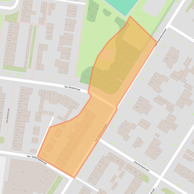 Kaart van postcodegebied 5012CL.