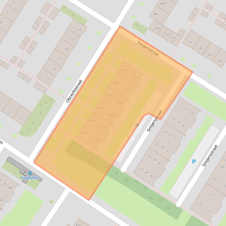 Kaart van postcodegebied 5012EL.