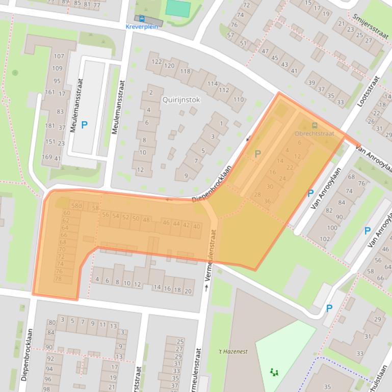 Kaart van postcodegebied 5012GL.