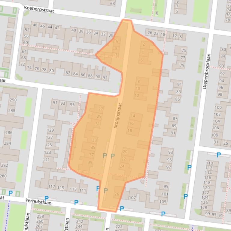Kaart van postcodegebied 5012GN.