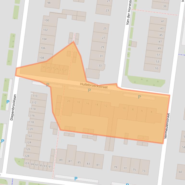 Kaart van postcodegebied 5012GV.
