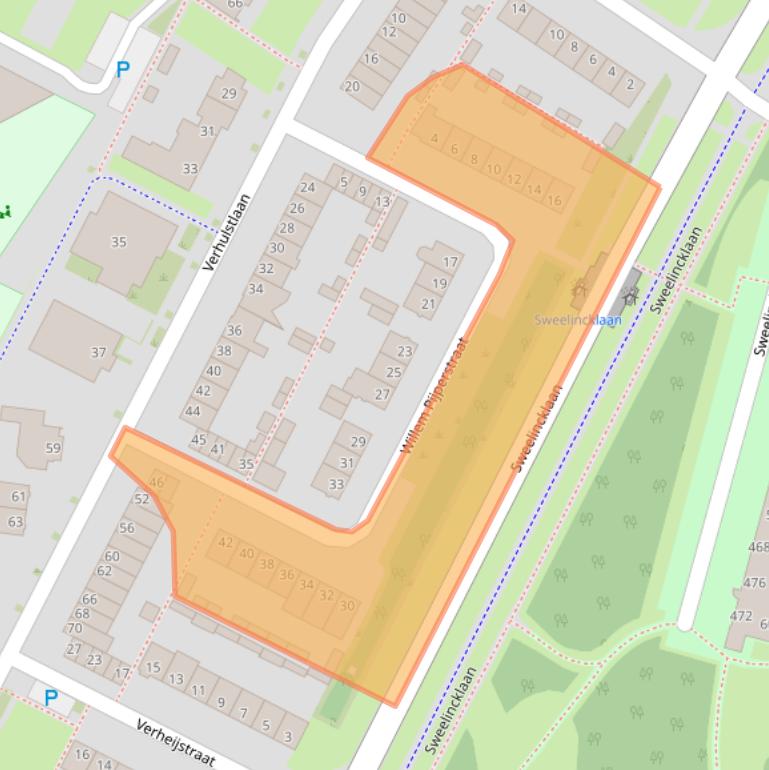 Kaart van postcodegebied 5012GZ.