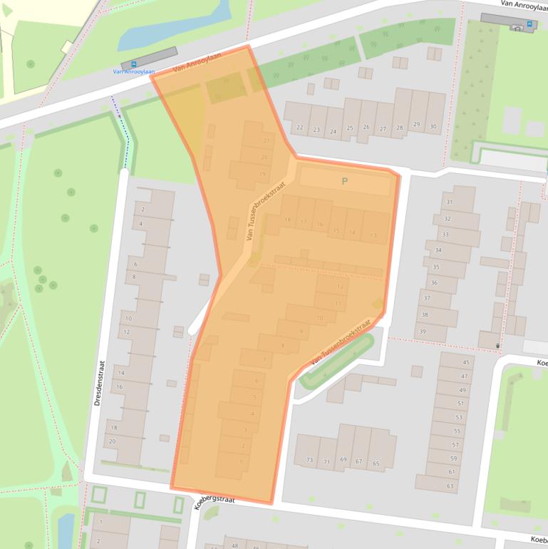 Kaart van postcodegebied 5012HM.