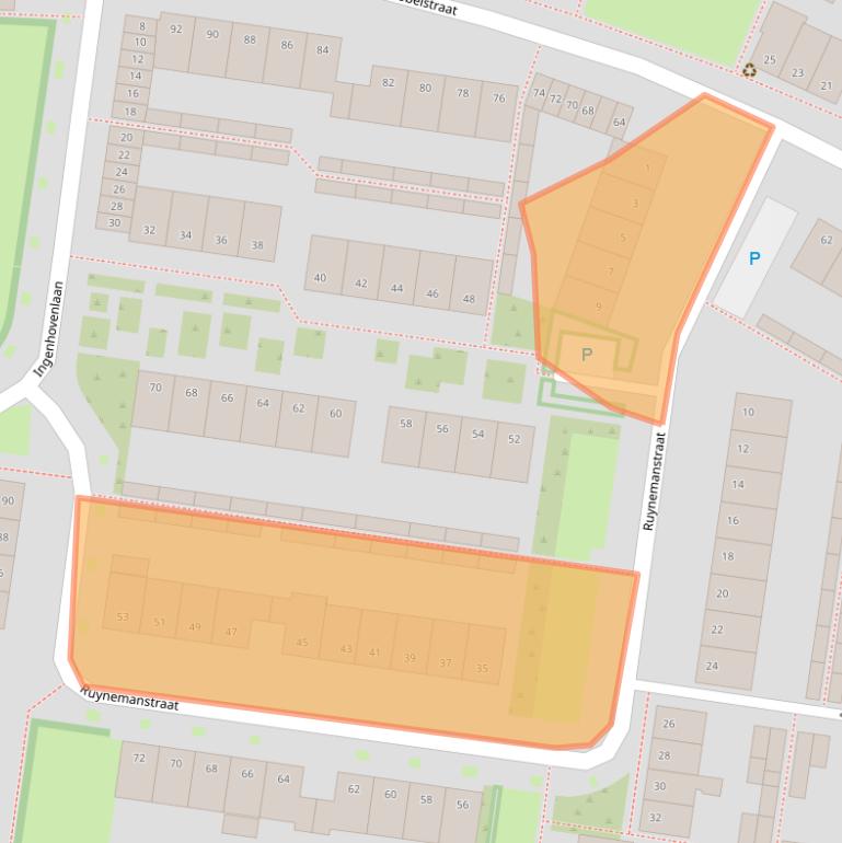 Kaart van postcodegebied 5012JE.