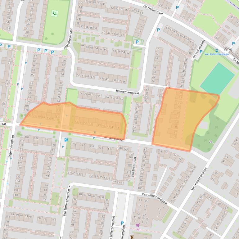 Kaart van postcodegebied 5012KA.