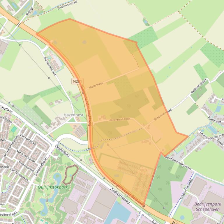 Kaart van postcodegebied 5012TP.