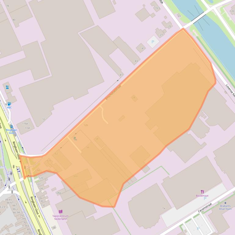 Kaart van postcodegebied 5013BD.