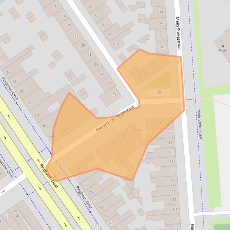 Kaart van postcodegebied 5013BN.