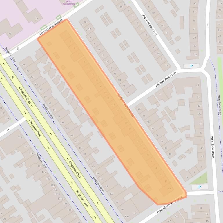 Kaart van postcodegebied 5013BP.