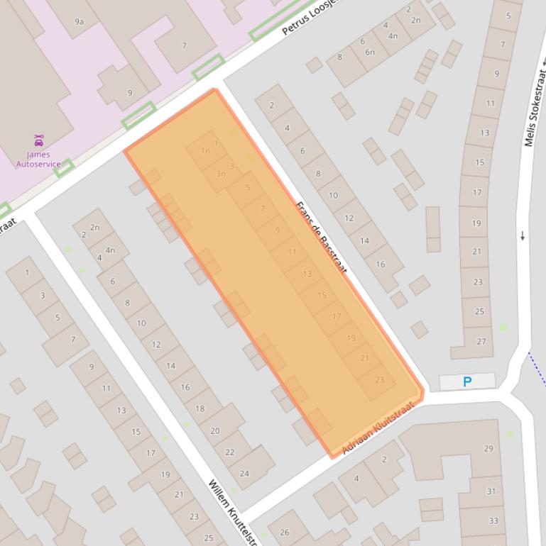 Kaart van postcodegebied 5013BT.