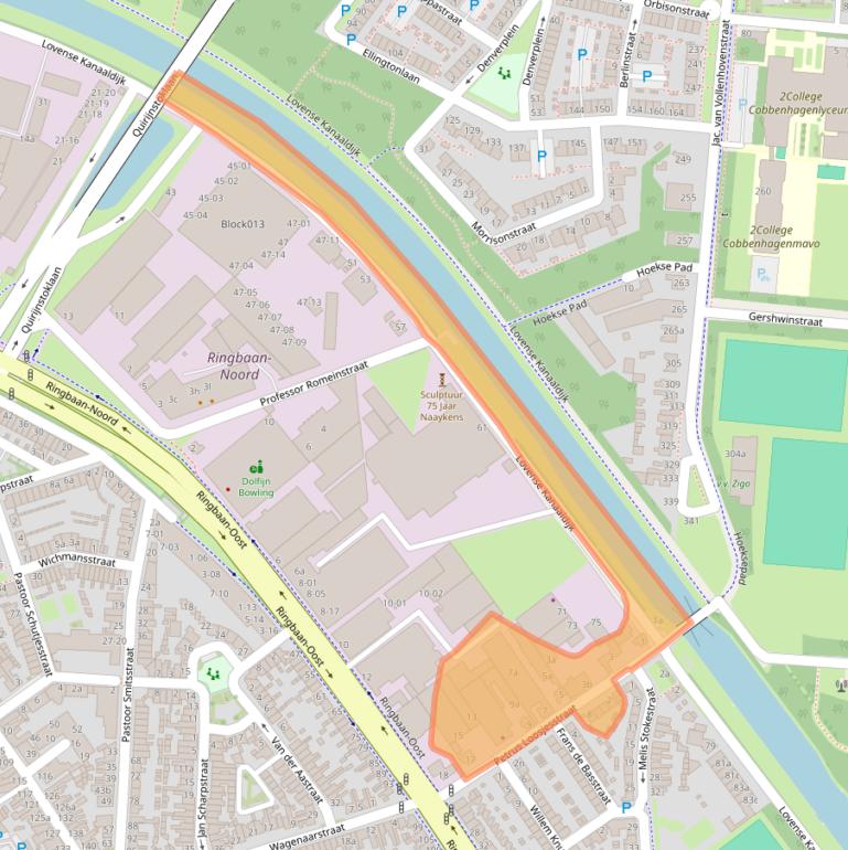 Kaart van postcodegebied 5013BW.