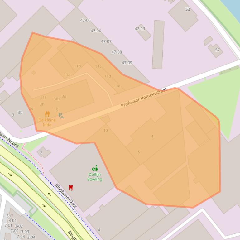 Kaart van postcodegebied 5013BX.