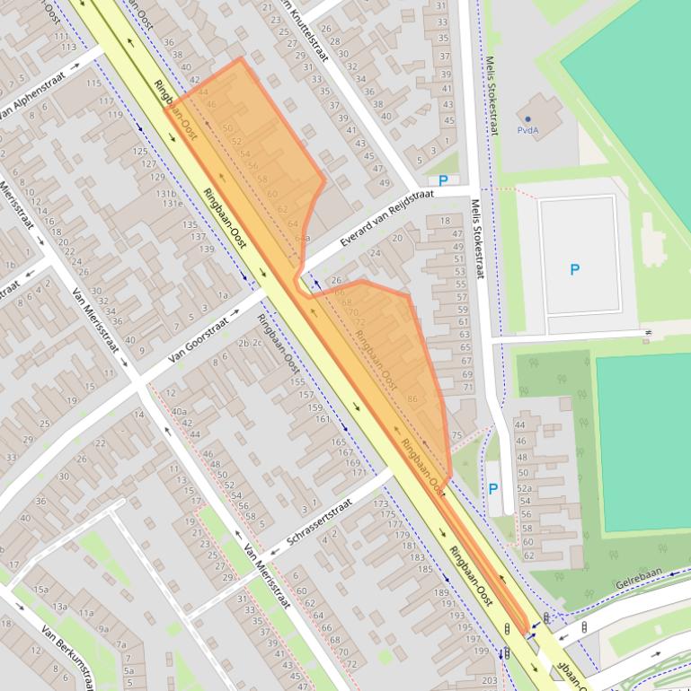 Kaart van postcodegebied 5013CC.