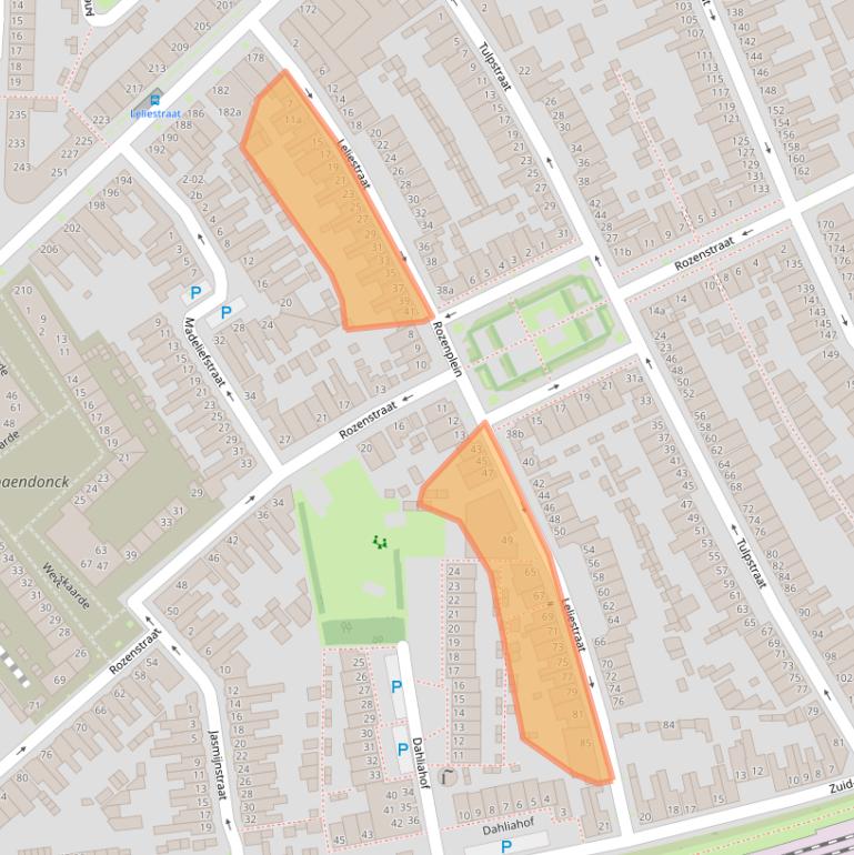 Kaart van postcodegebied 5014AE.