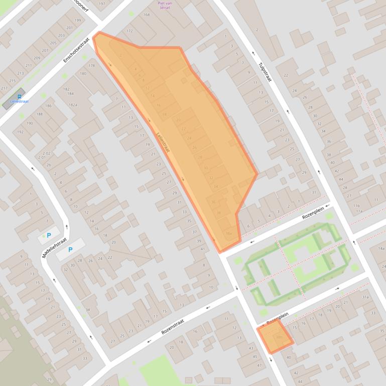 Kaart van postcodegebied 5014AG.