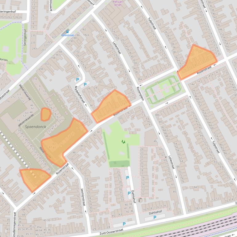 Kaart van postcodegebied 5014AJ.