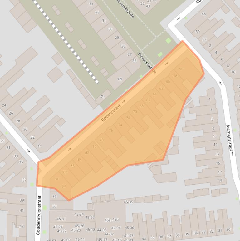 Kaart van postcodegebied 5014AL.