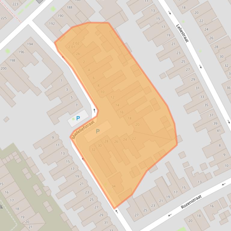 Kaart van postcodegebied 5014AP.