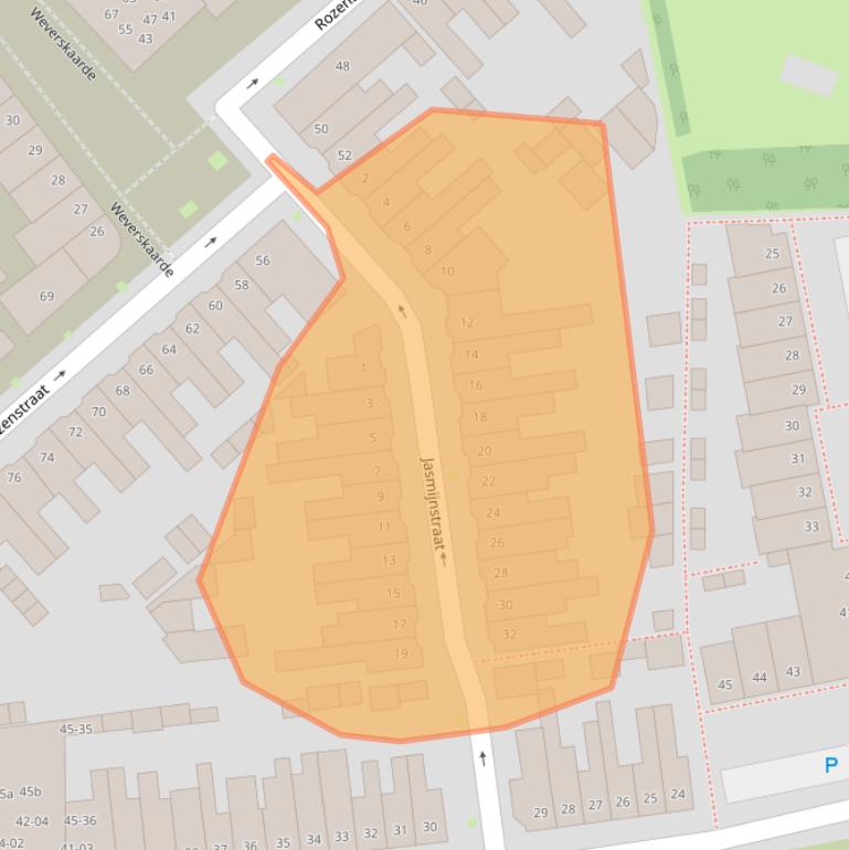 Kaart van postcodegebied 5014AR.